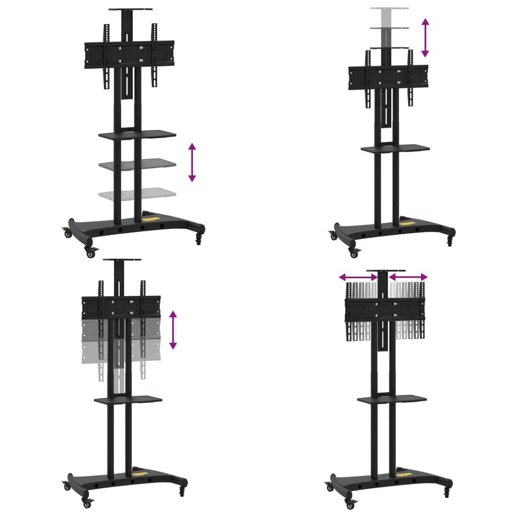 vidaXL Meuble TV sur roulettes pour écran 32-70 pouces max VESA