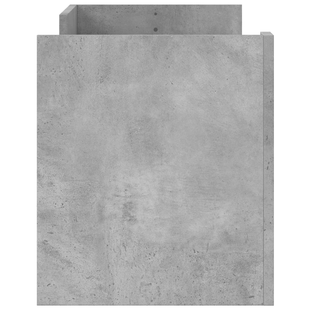 vidaXL Meuble TV Gris béton 100x35x40 cm Bois d'ingénierie