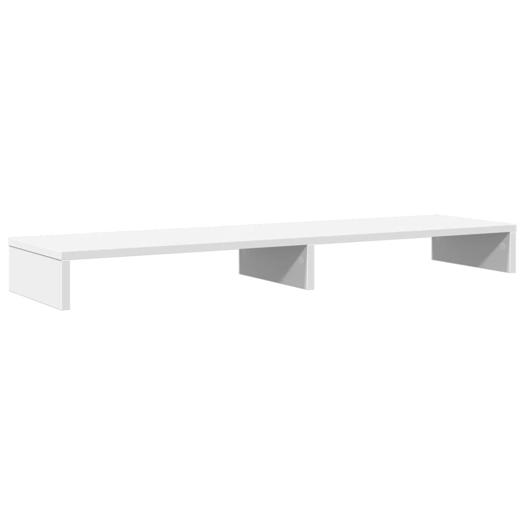 vidaXL Support de moniteur blanc 100x27x10 cm bois d'ingénierie