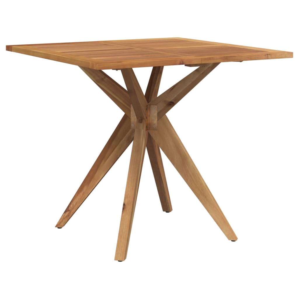 vidaXL Table de jardin carrée 85x85x75 cm bois d'acacia solide