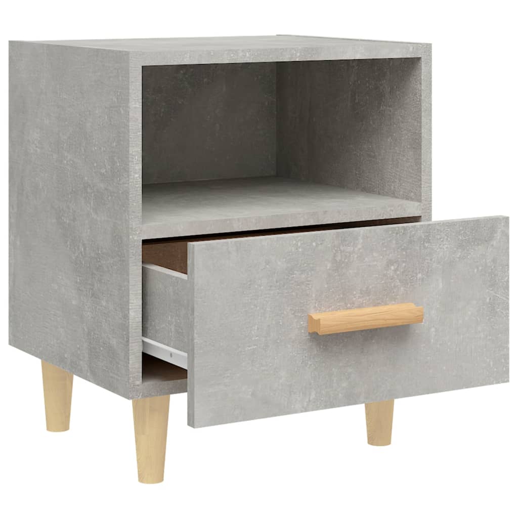 vidaXL Tables de chevet 2 pcs Gris béton 40x35x47 cm