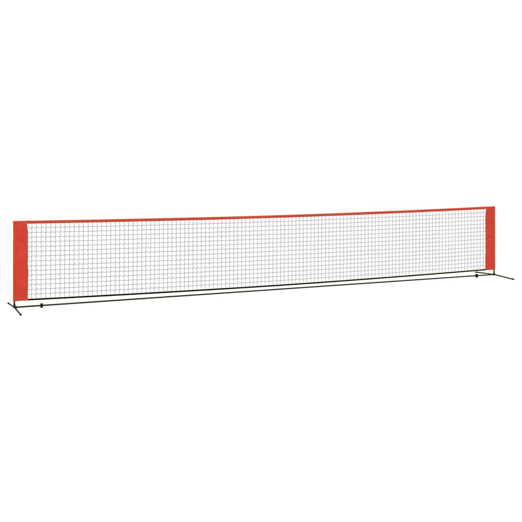 vidaXL Filet de tennis Noir et rouge 600x100x87 cm Polyester