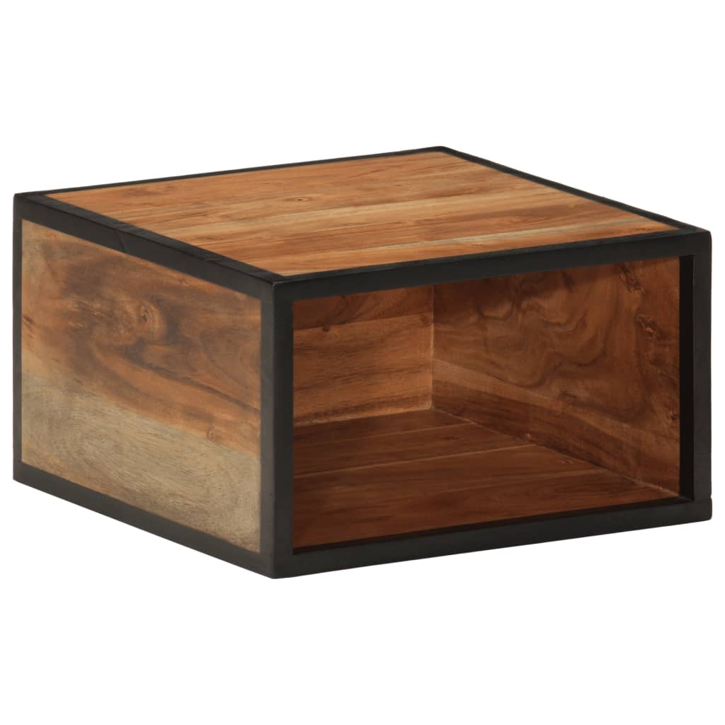 vidaXL Table de chevet murale 35x35x20 cm bois massif d'acacia