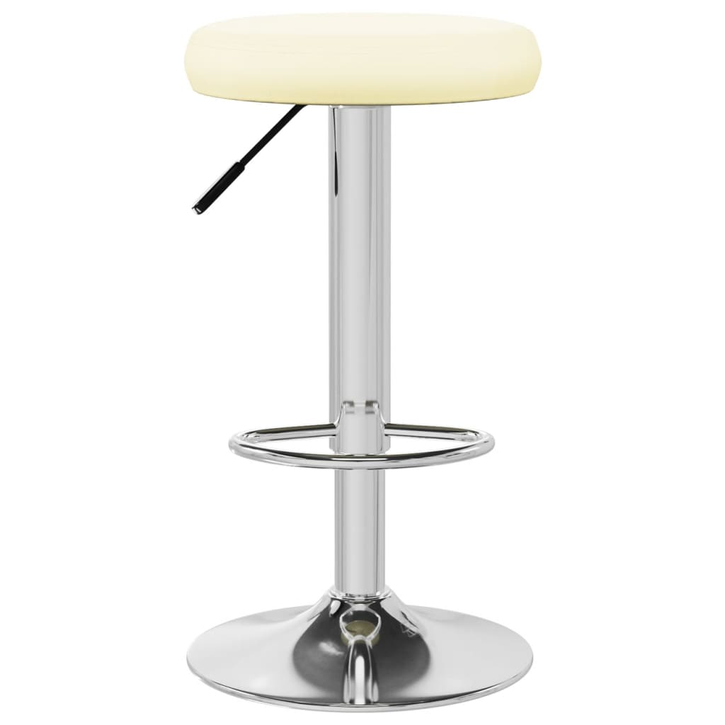 vidaXL Tabourets de bar lot de 2 crème similicuir