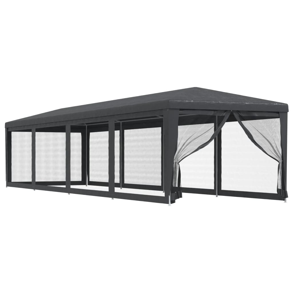 vidaXL Tente de fête et 10 parois latérales en maille Anthracite 3x12m