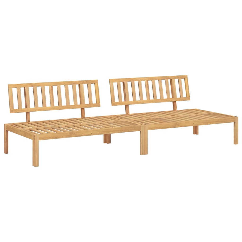 vidaXL Canapés centraux palette de jardin 2 pcs bois massif d'acacia