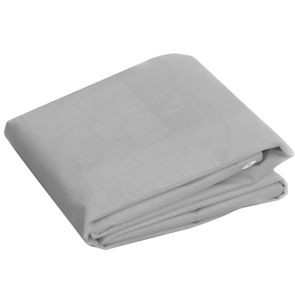 vidaXL Bâche 260 g/m² 6x12 m Gris PEHD