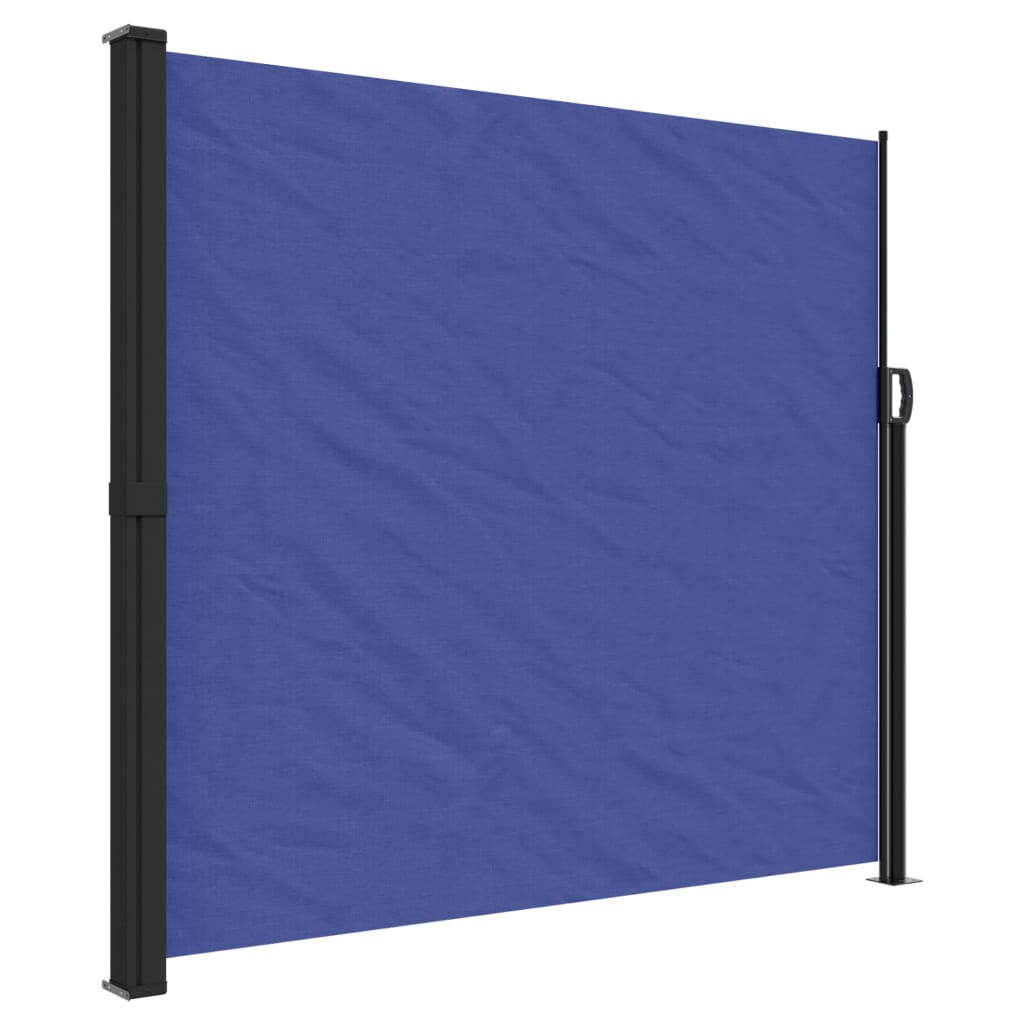 Auvent Latéral De Terrasse 400x200cm Gris - Polyester Résistant, Pliable, Montage Mural