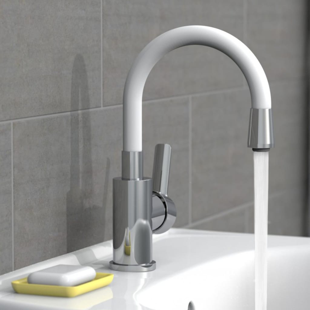 EISL Mitigeur de lavabo FLEXO chrome-blanc