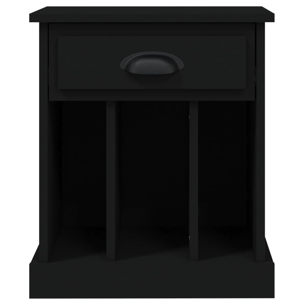 vidaXL Table de chevet noir 43x36x50 cm