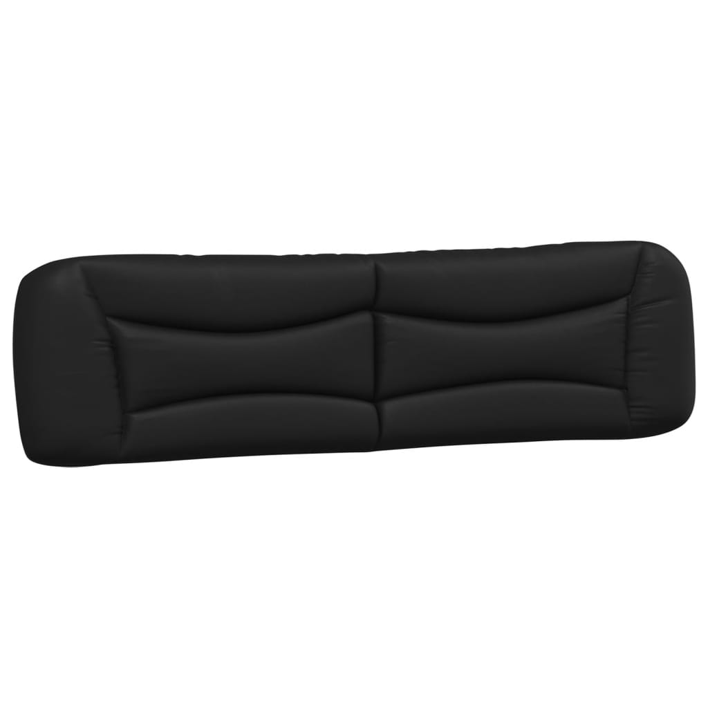 vidaXL Coussin de tête de lit noir 200 cm similicuir