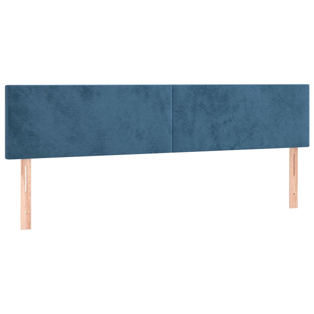 vidaXL Tête de lit à LED Bleu foncé 180x5x78/88 cm Velours