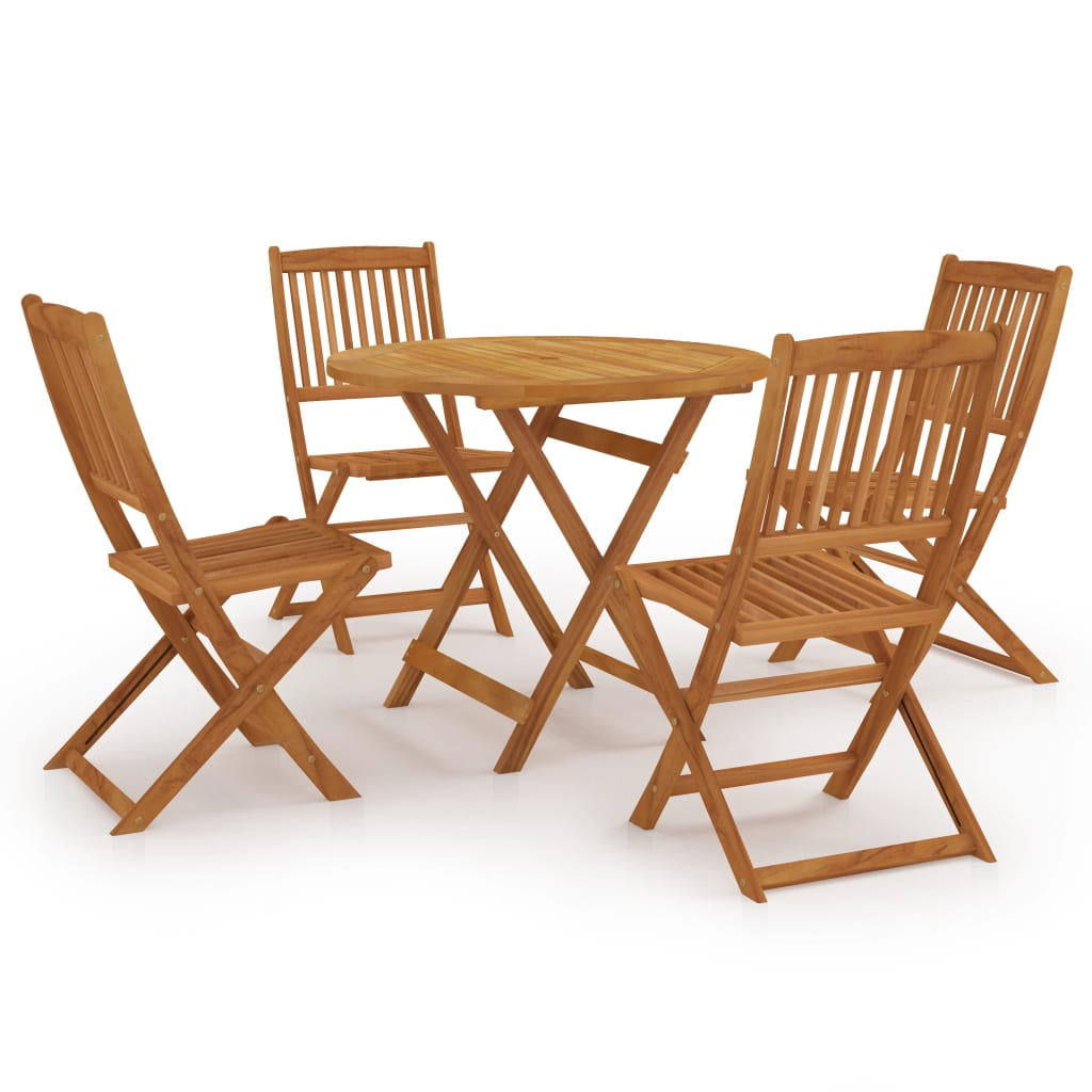 vidaXL Mobilier à dîner de jardin pliable 5 pcs Bois d'acacia solide