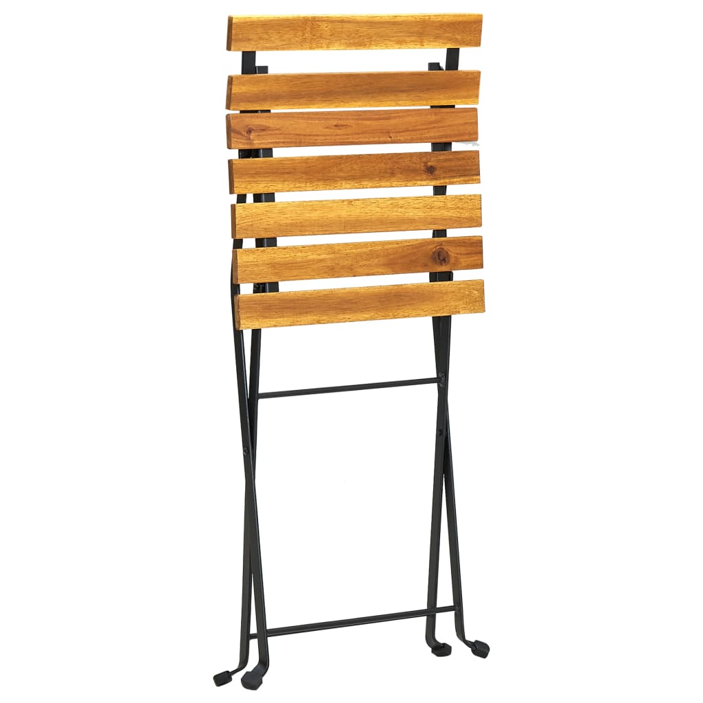 vidaXL Chaises de bistro pliables lot de 4 Bois d'acacia massif