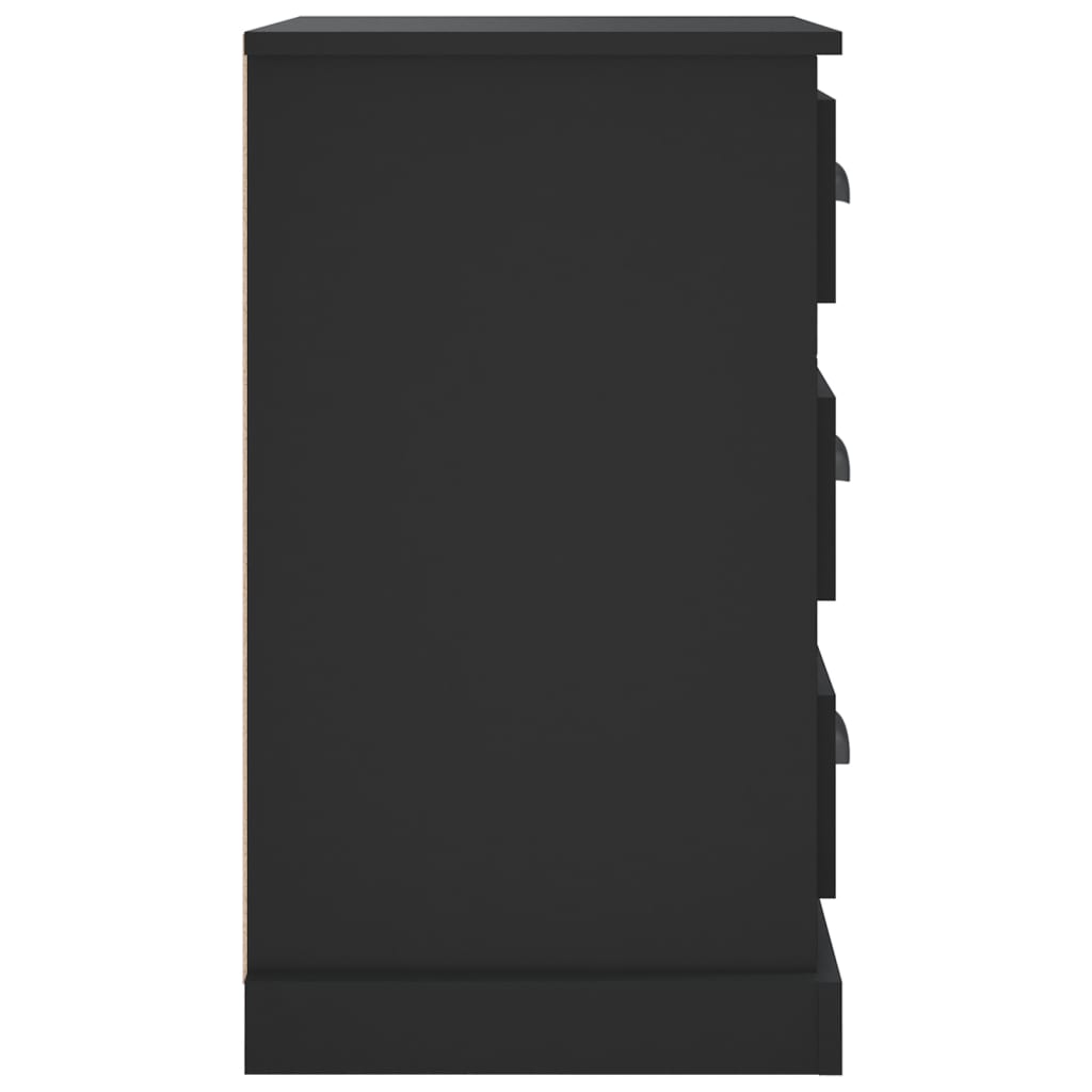 vidaXL Table de chevet noir 39x39x67 cm bois d’ingénierie