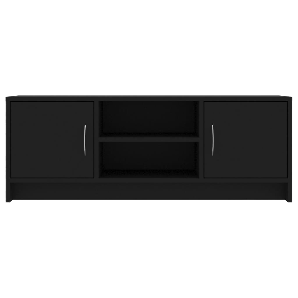 vidaXL Meuble TV noir 102x30x37,5 cm bois d'ingénierie