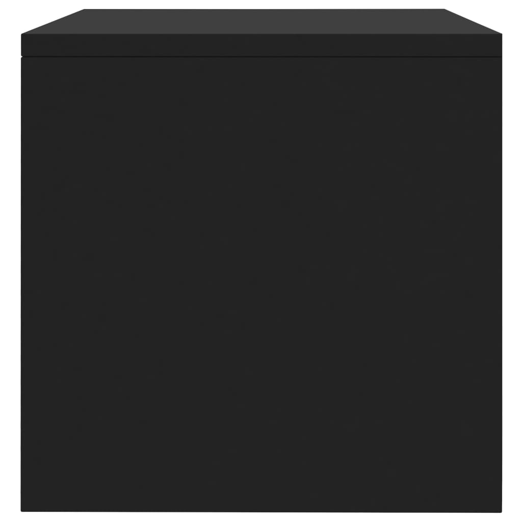 vidaXL 2 pcs Tables de chevet Noir 40 x 30 x 30 cm Aggloméré