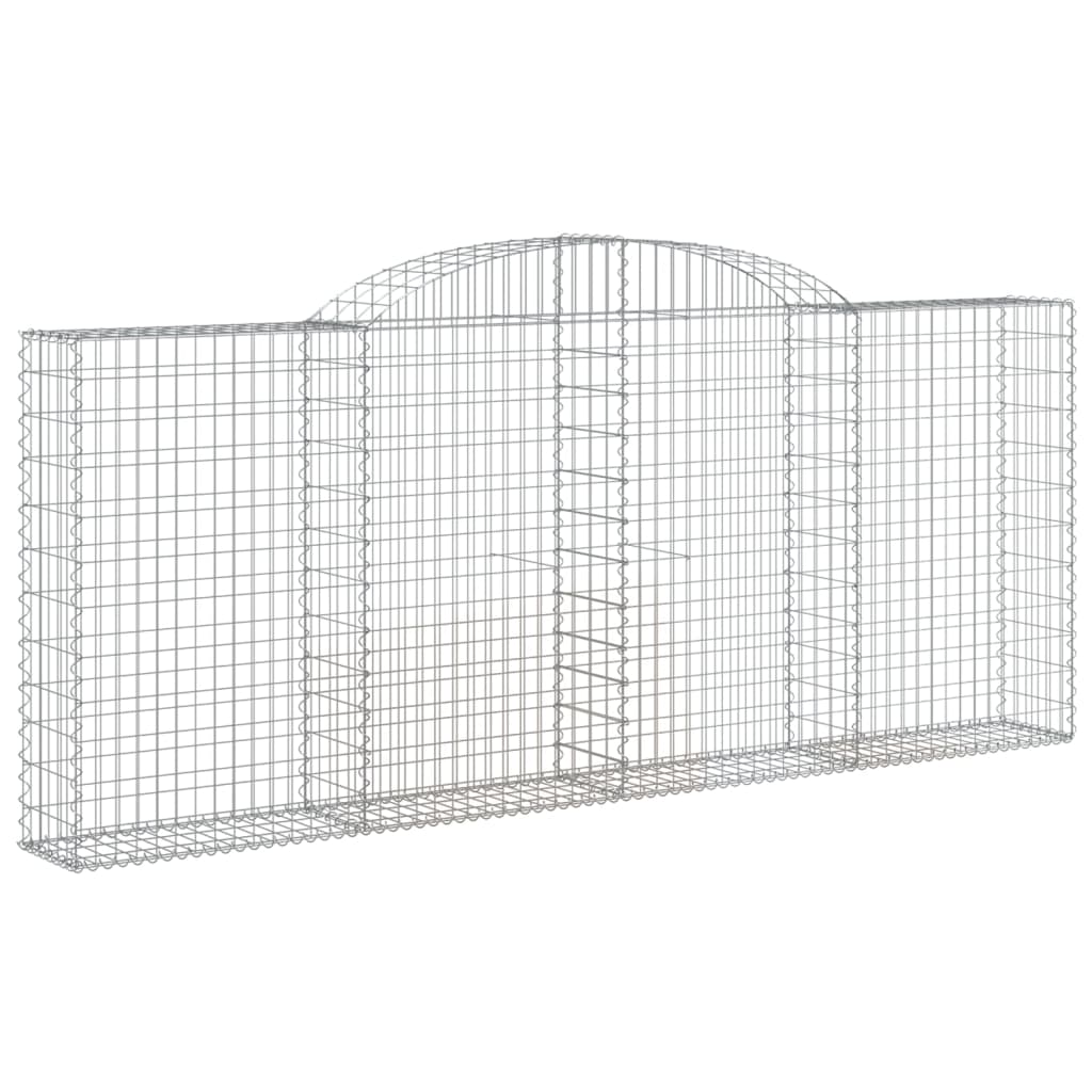 vidaXL Paniers à gabions arqués 13 pcs 300x30x120/140 cm fer galvanisé