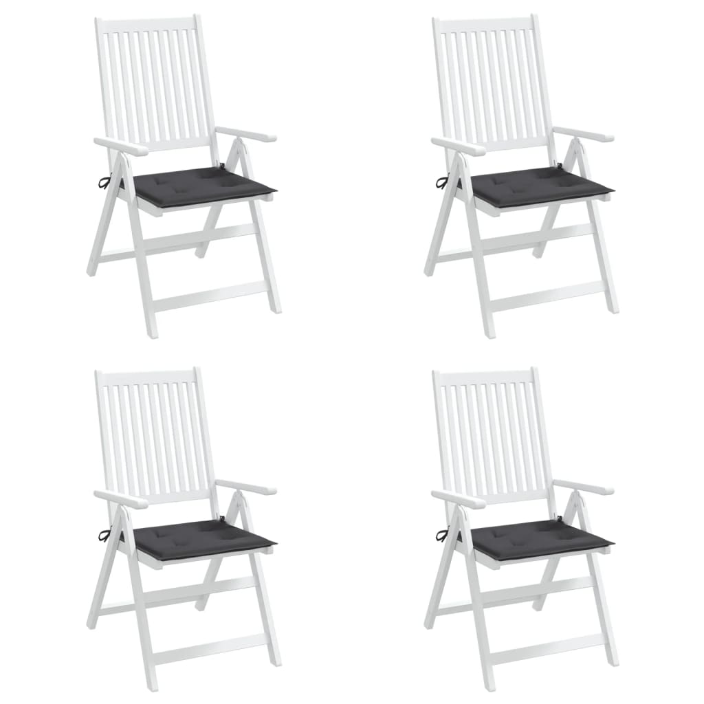 vidaXL Coussins de chaise de jardin 4 pcs anthracite 50x50x3 cm