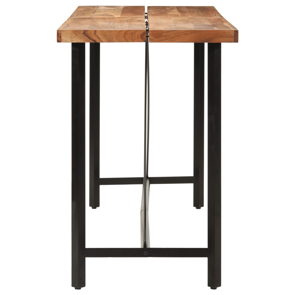 vidaXL Table de bar 180x70x107 cm bois massif d'acacia et fer