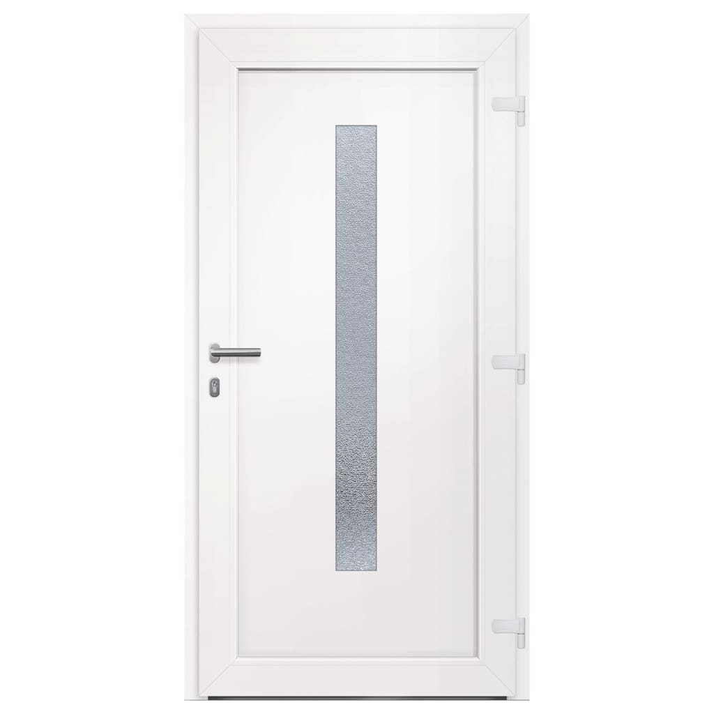 vidaXL Porte d'entrée Blanc 98x200 cm PVC
