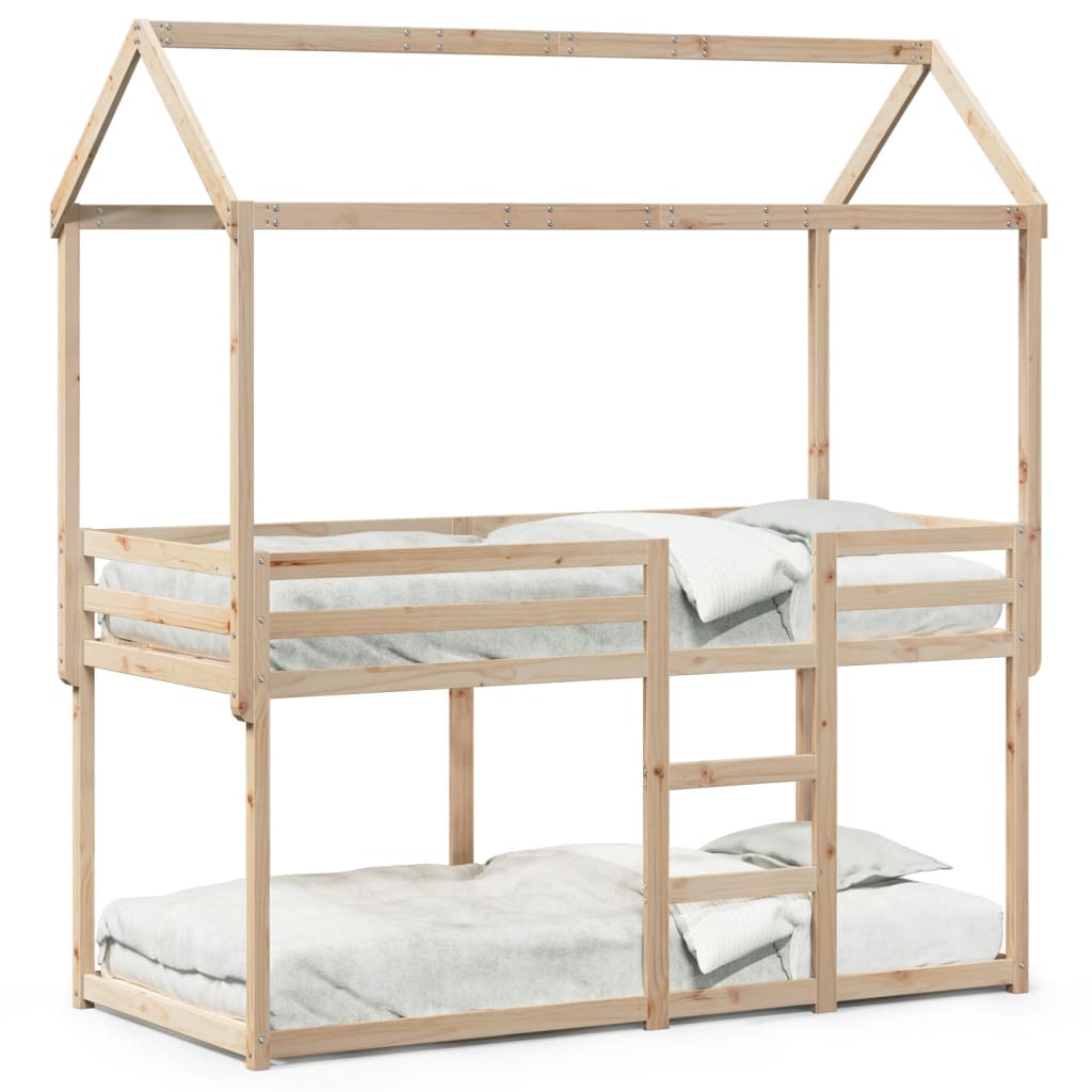 vidaXL Lit superposé sans matelas 90x190 cm bois de pin massif