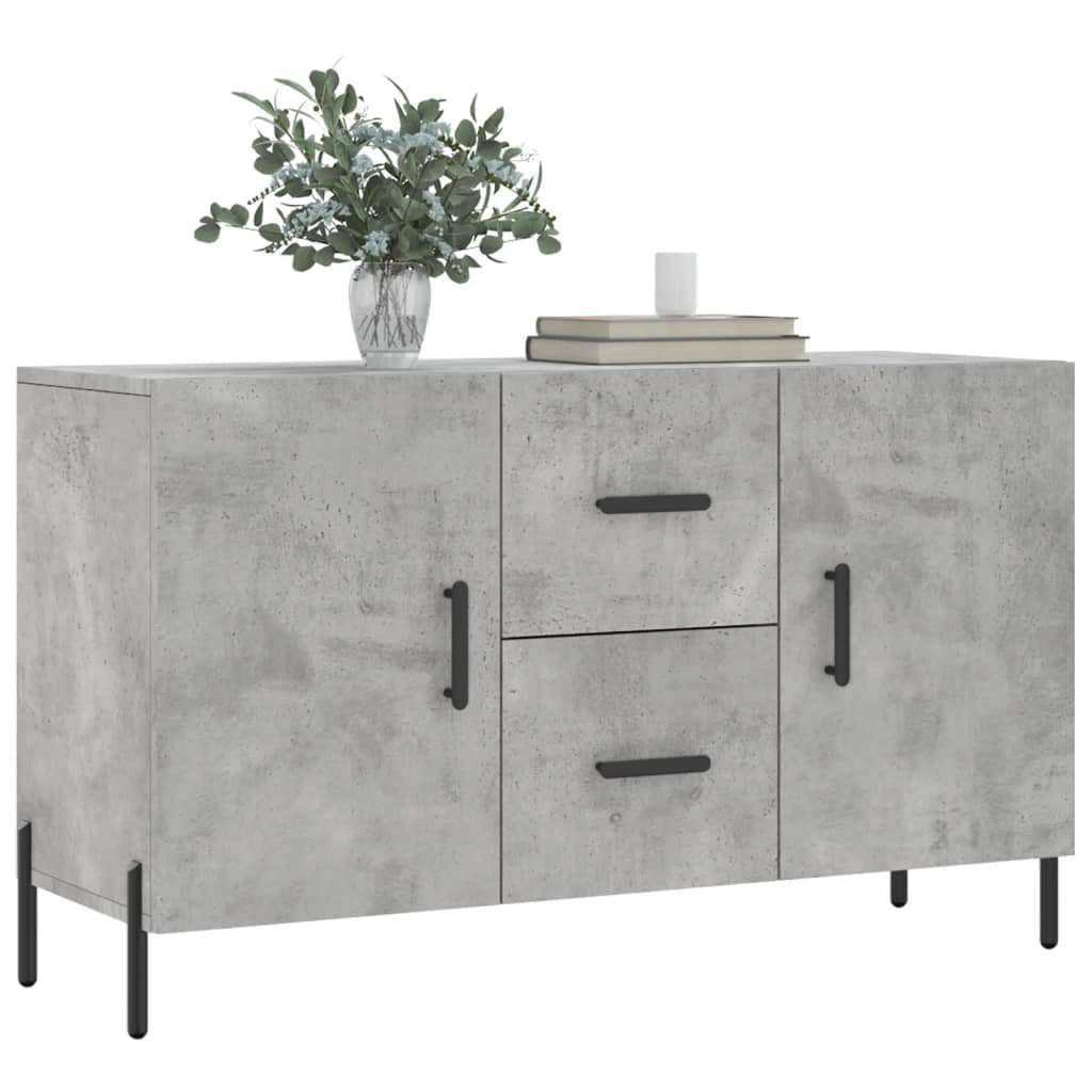 vidaXL Buffet gris béton 100x36x60 cm bois d'ingénierie