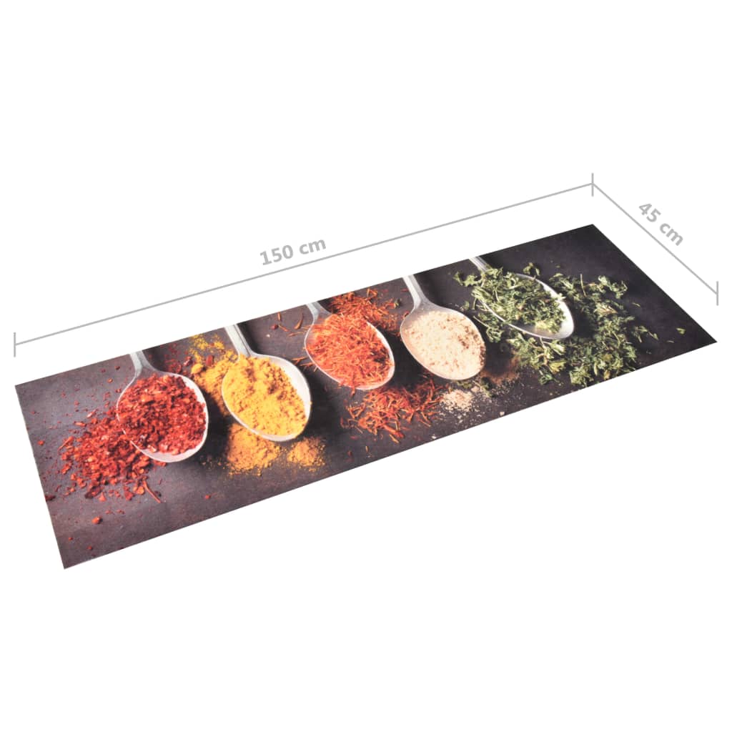 vidaXL Tapis de cuisine lavable Cuillères 45x150 cm