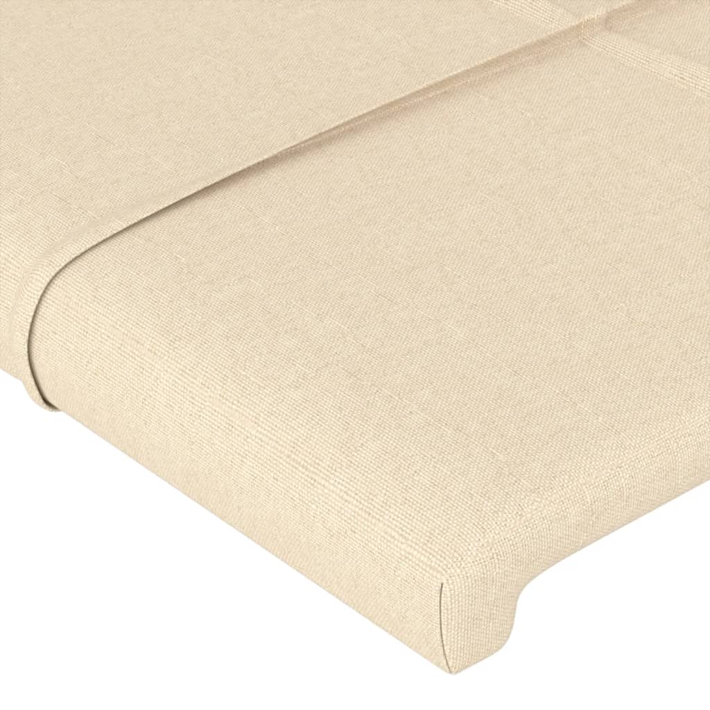 vidaXL Tête de lit avec oreilles Crème 163x16x78/88 cm Tissu