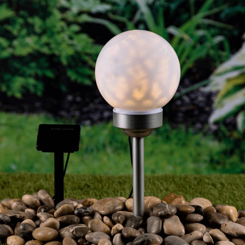 HI Lampe boule solaire rotative à LED de jardin 15 cm