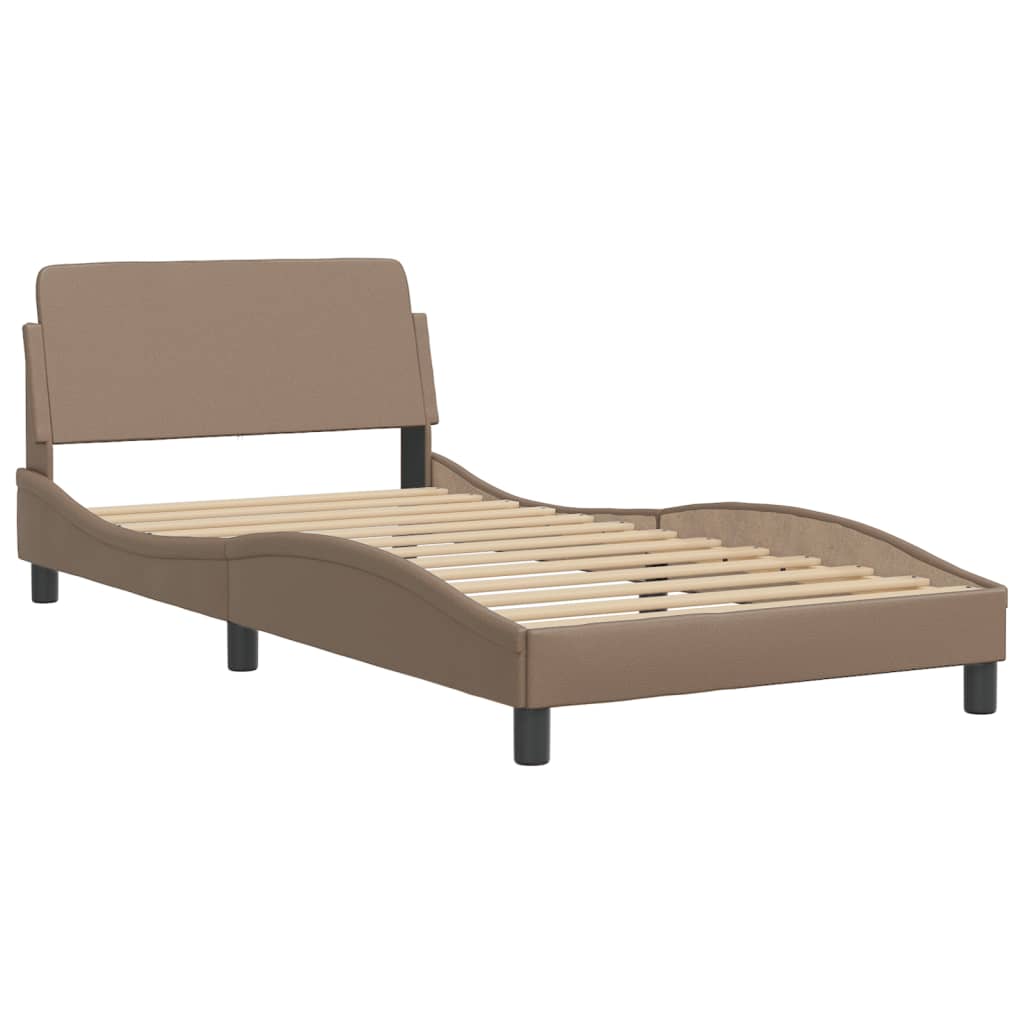 vidaXL Cadre de lit sans matelas cappuccino 100x200 cm similicuir