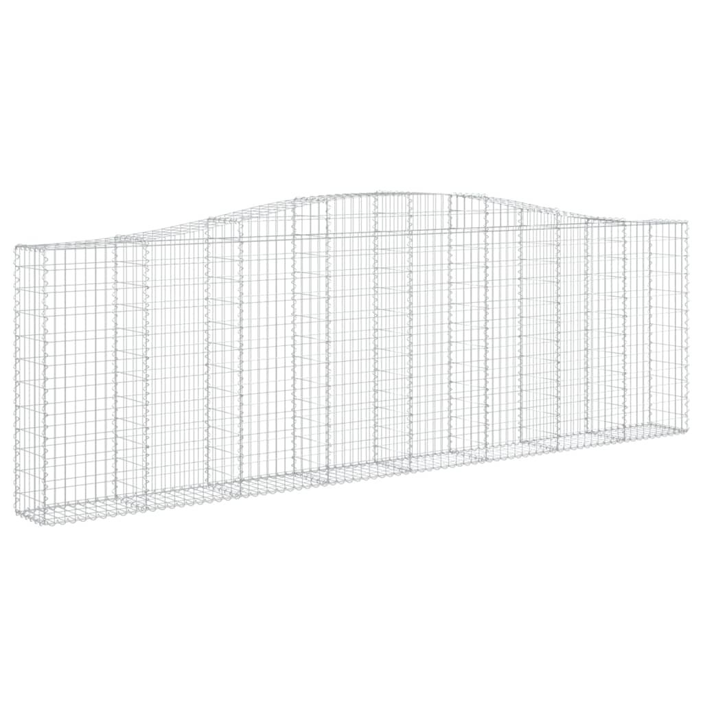 vidaXL Panier de gabions arqué 400x30x120/140 cm Fer galvanisé