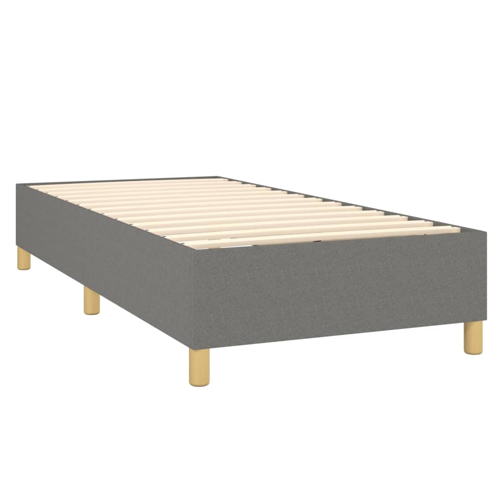 vidaXL Sommier à lattes de lit avec matelas et LED Gris foncé 90x200cm