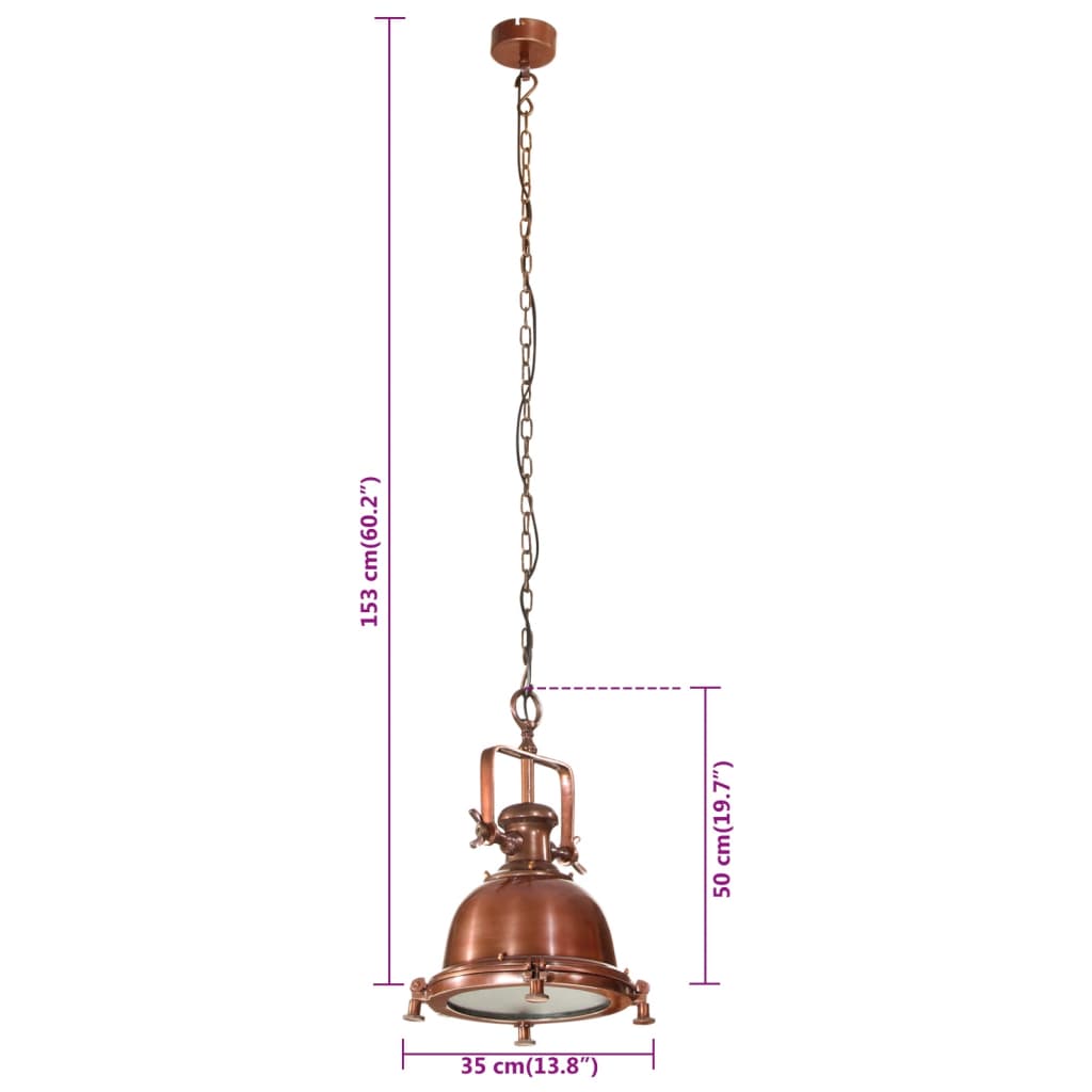 vidaXL Lampe suspendue 35x35x153 cm aluminium