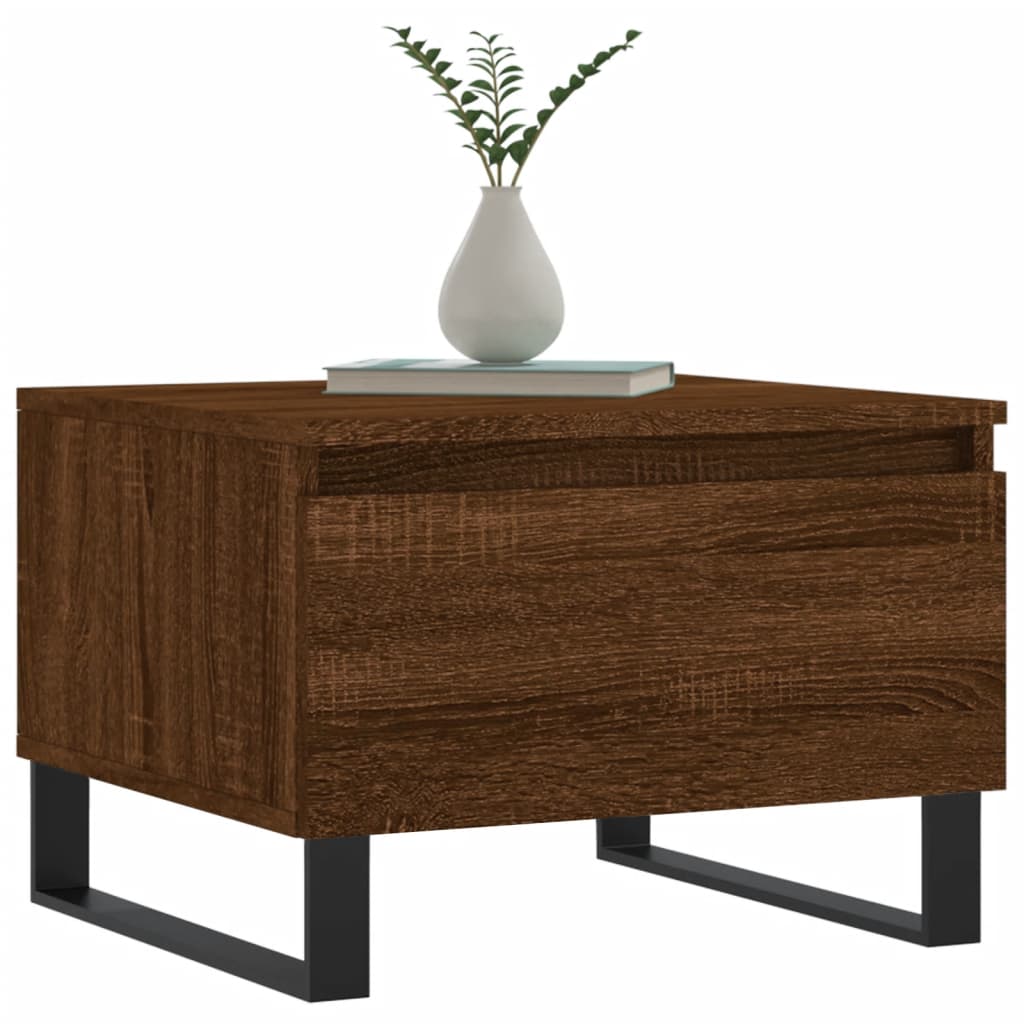 vidaXL Table basse chêne marron 50x46x35 cm bois d'ingénierie