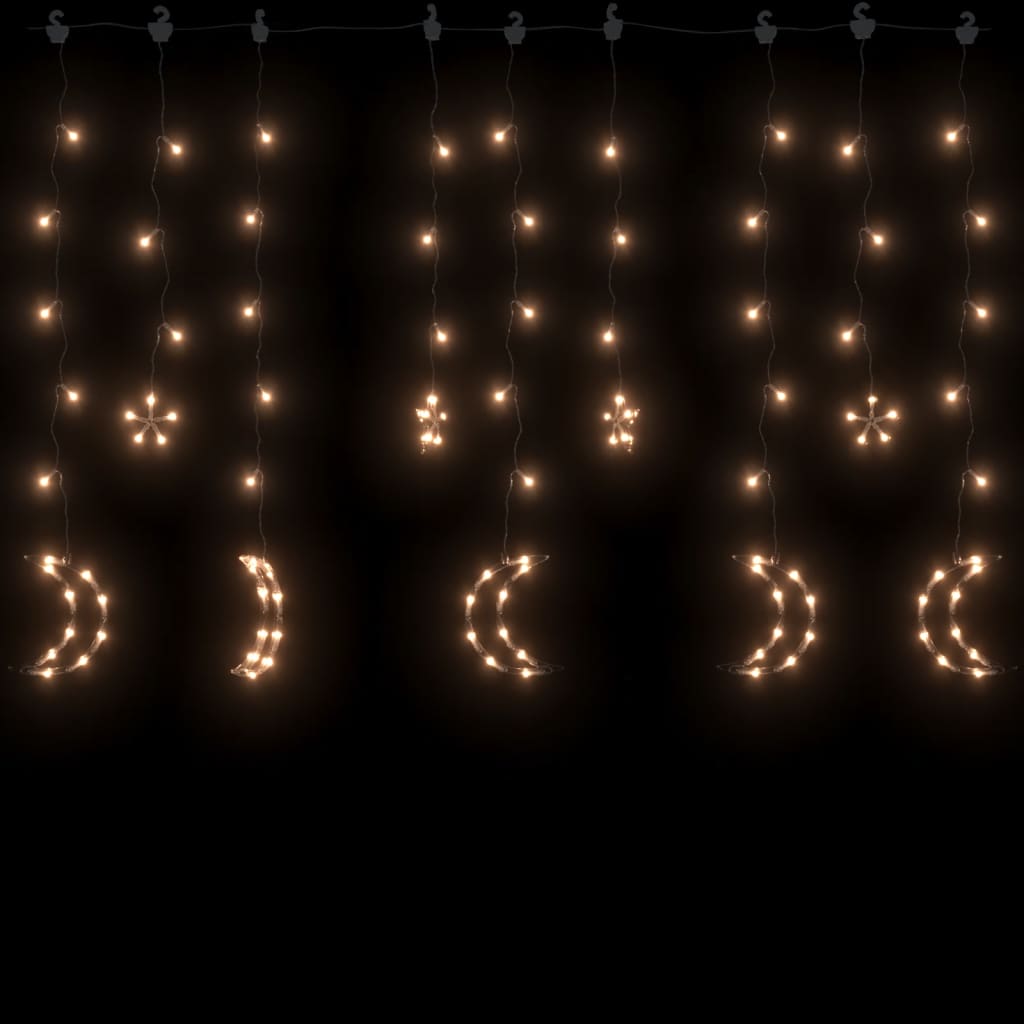 vidaXL Guirlande lumineuse étoile et lune avec télécommande 138 LED
