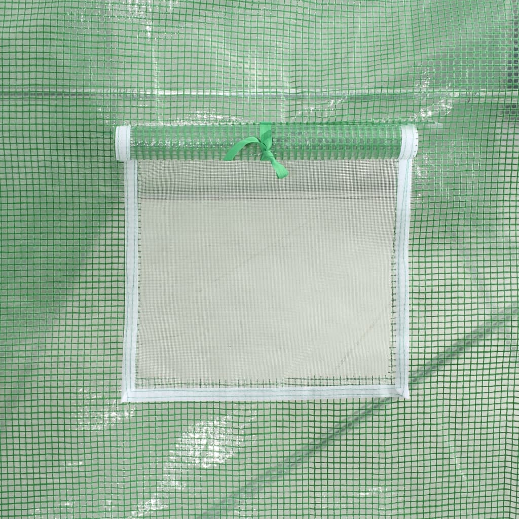 vidaXL Serre avec cadre en acier vert 24 m² 8x3x2 m