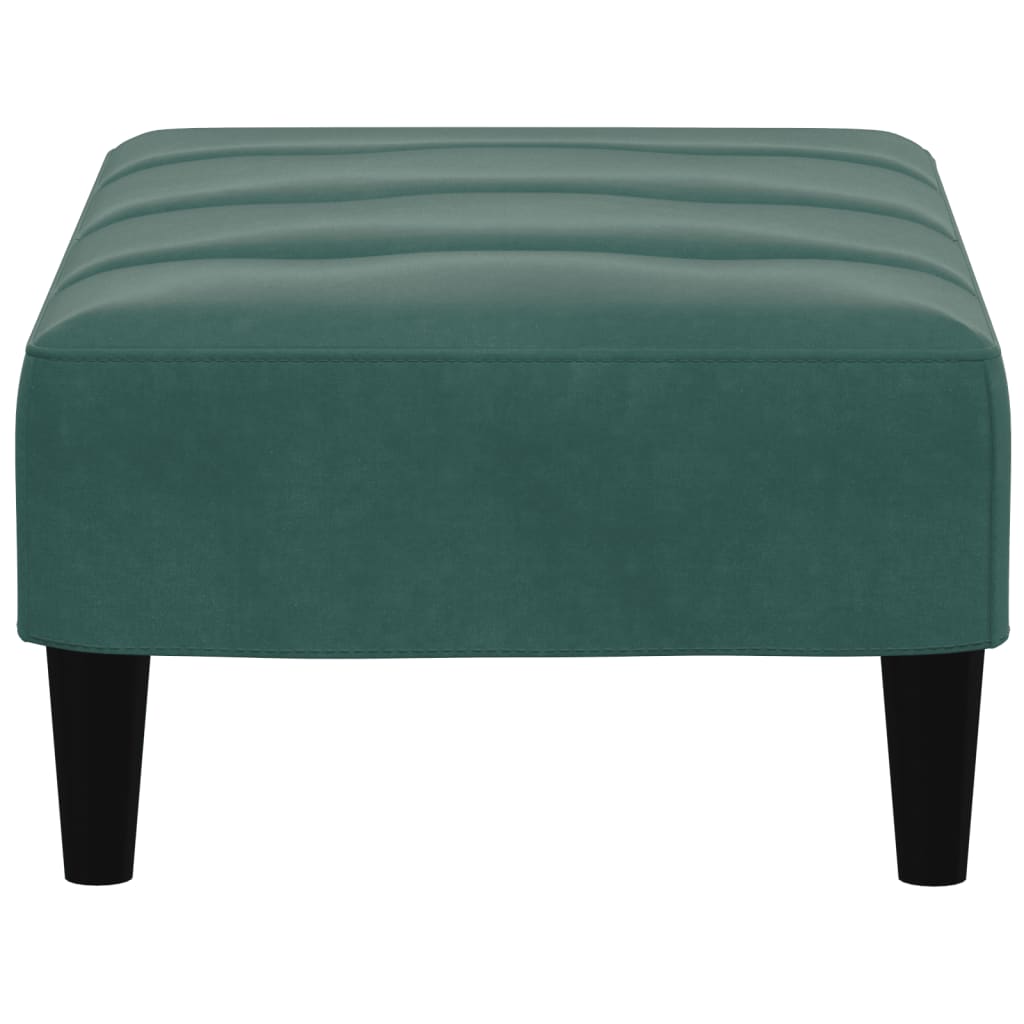 vidaXL Repose-pied vert foncé 77x55x31 cm velours