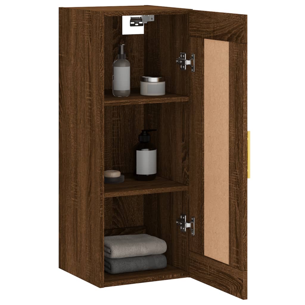 vidaXL Armoire murale chêne marron 34,5x34x90 cm bois d'ingénierie