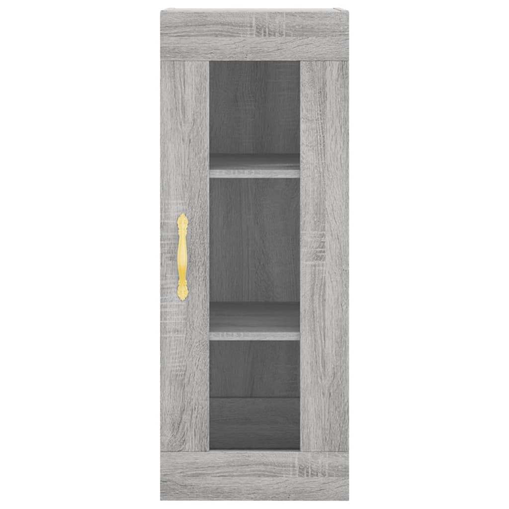 vidaXL Armoire murale sonoma gris 34,5x34x90 cm