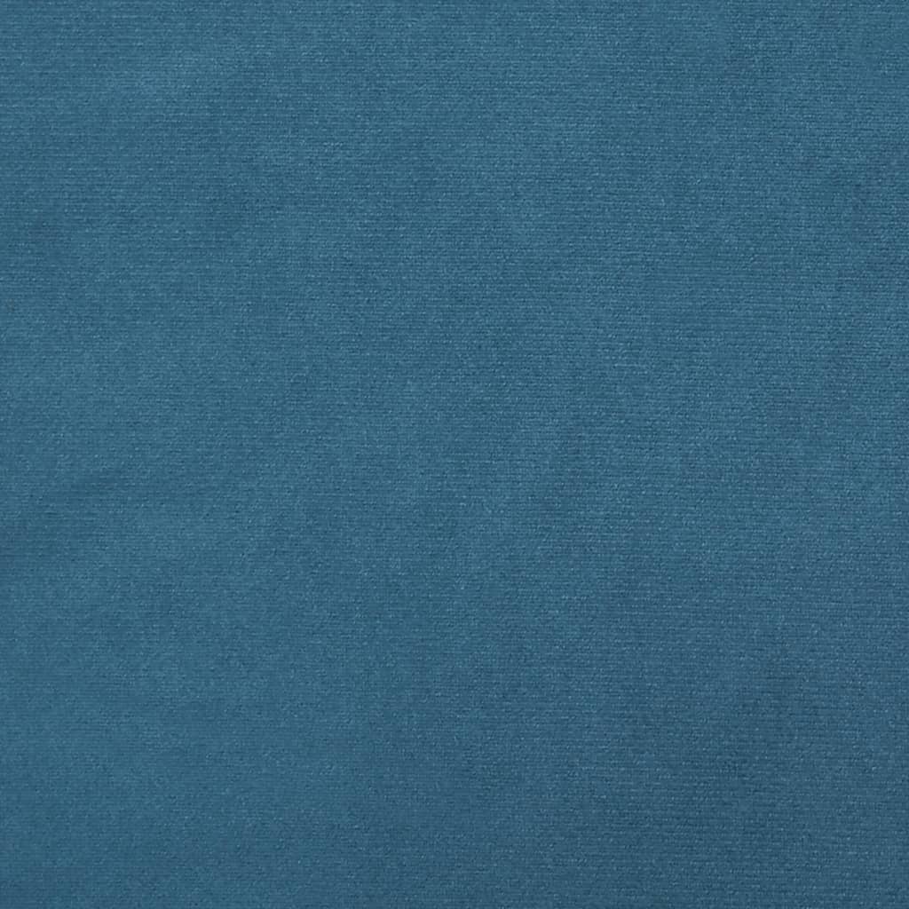 vidaXL Canapé 2 places avec oreillers décoratifs bleu 120 cm velours