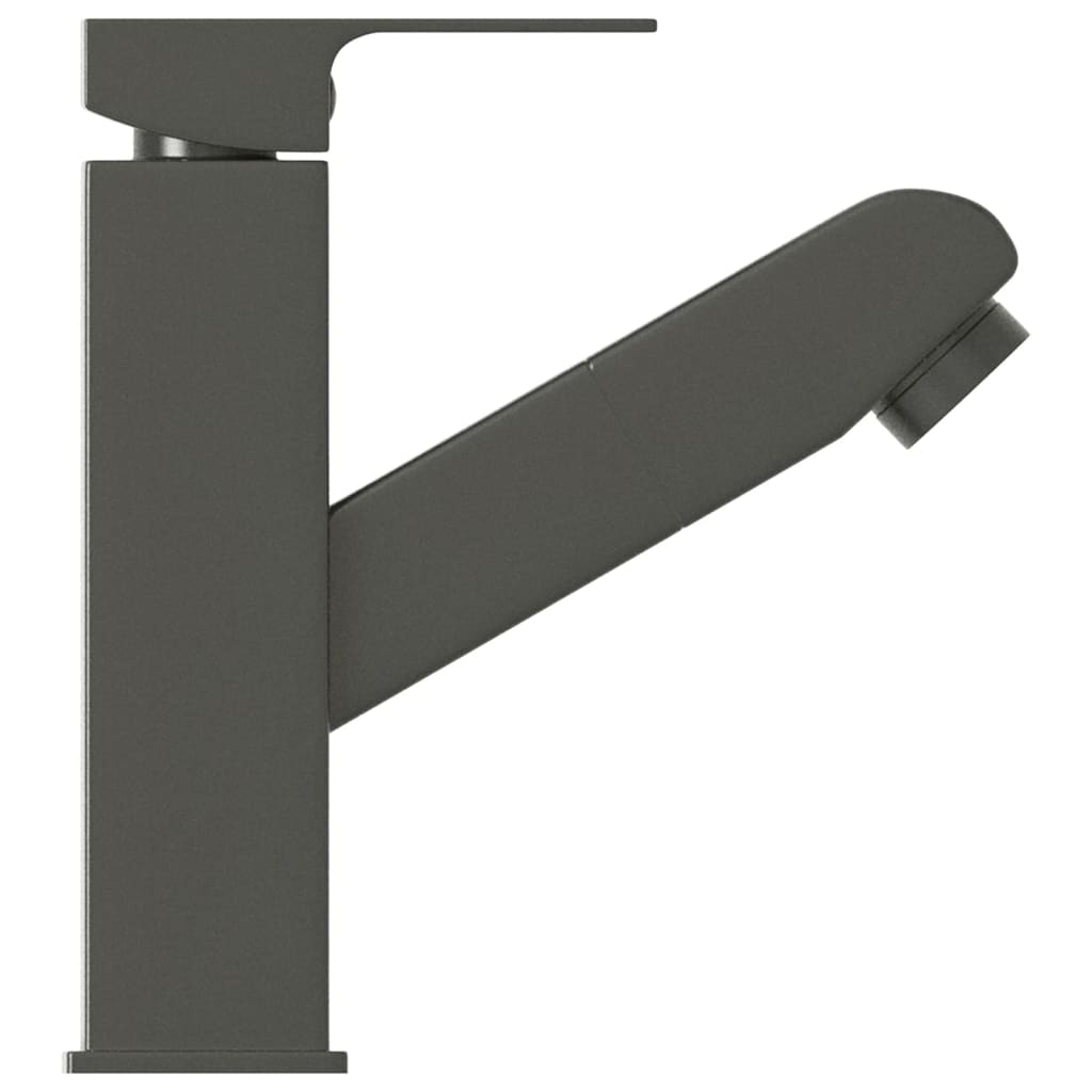 vidaXL Robinet de lavabo rétractable Finition grise 157x172 mm