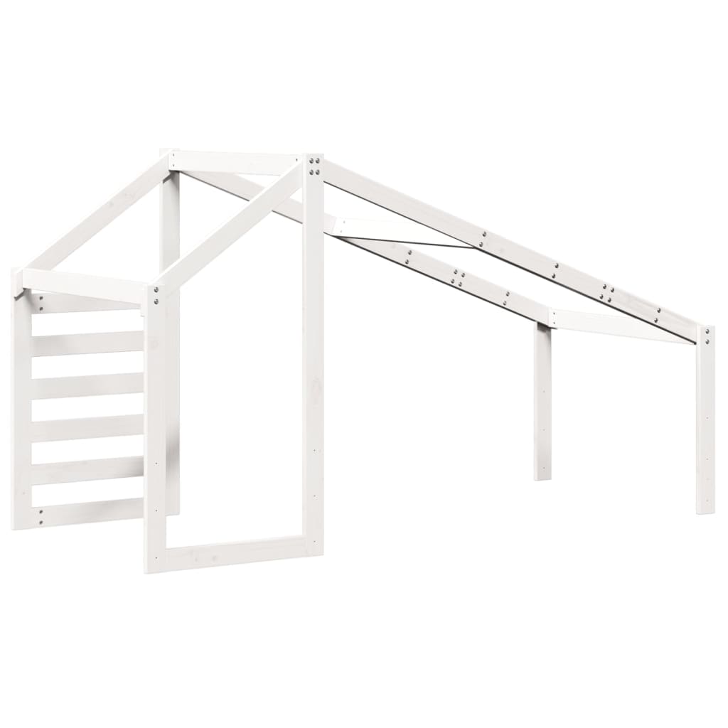 vidaXL Toit de lit pour enfants blanc 188x82x113 cm bois de pin massif