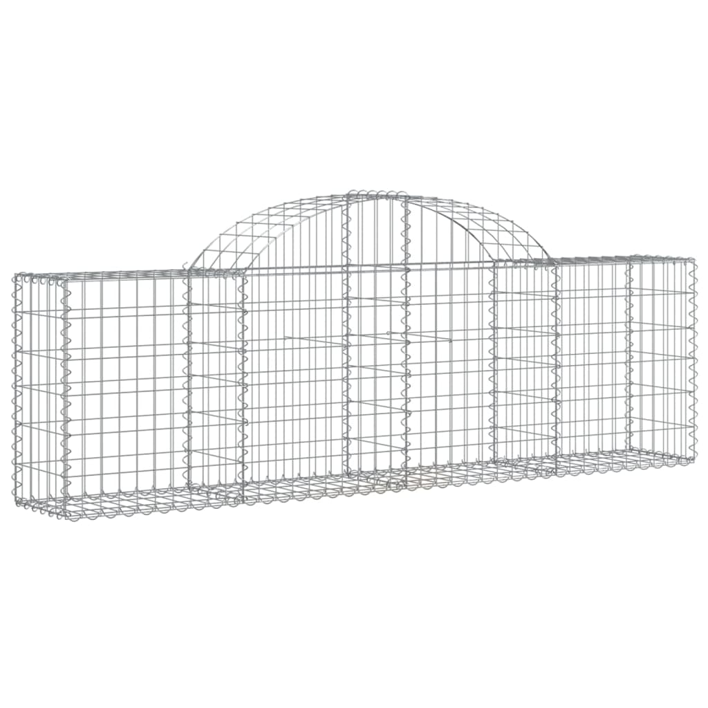 vidaXL Paniers à gabions arqués 13 pcs 200x30x60/80 cm Fer galvanisé