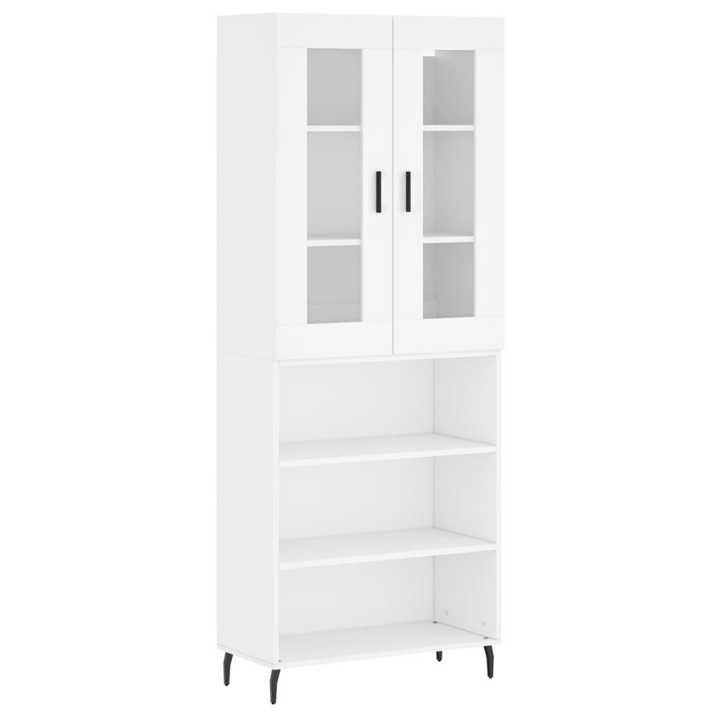 vidaXL Buffet haut Blanc 69,5x34x180 cm Bois d'ingénierie