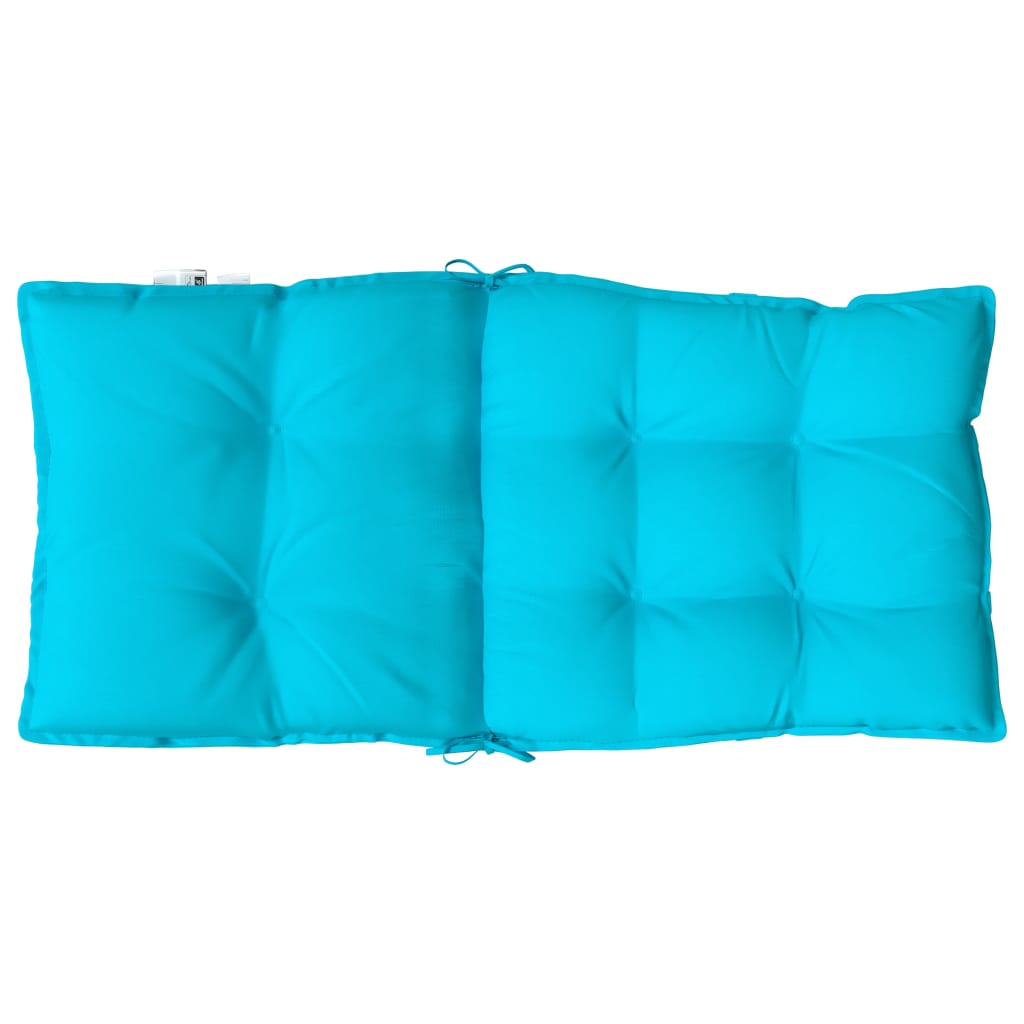 vidaXL Coussins de chaise à dossier bas lot de 4 turquoise