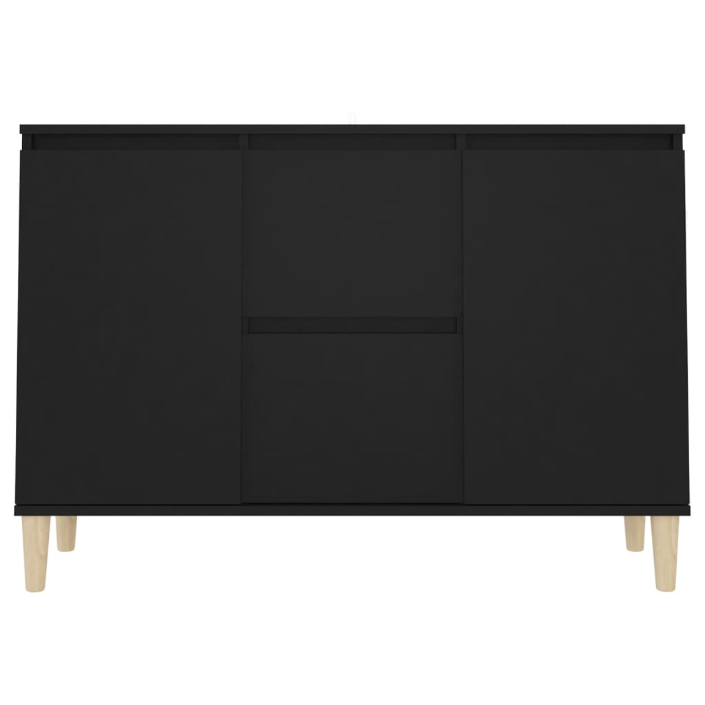 vidaXL Buffet noir 101x35x70 cm bois d'ingénierie