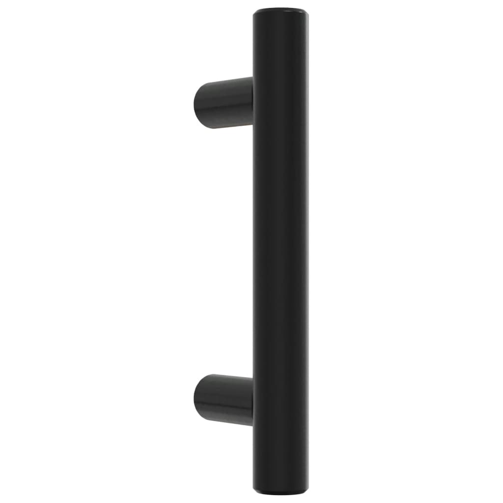 vidaXL Poignées d'armoire 10 pcs noir 64 mm acier inoxydable