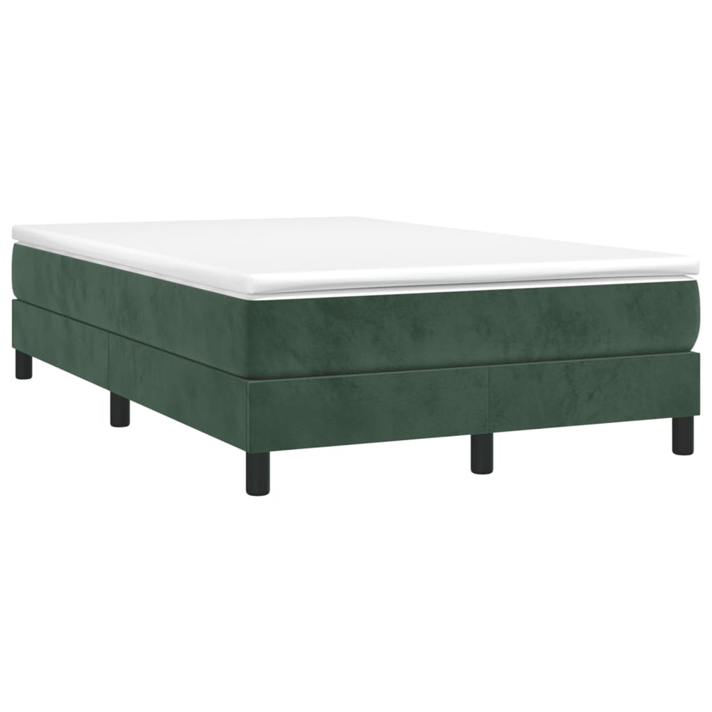 vidaXL Sommier à lattes de lit avec matelas vert foncé 120x190 cm