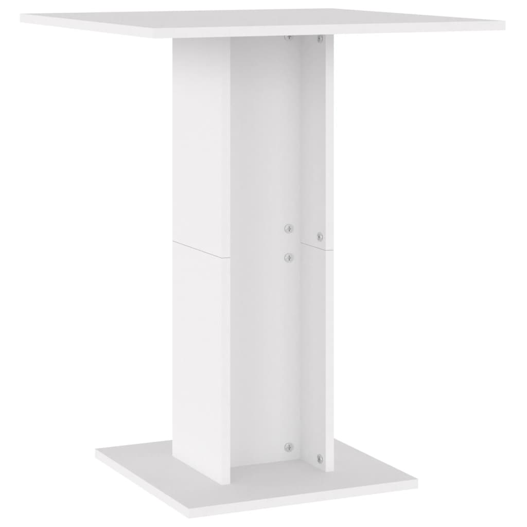 vidaXL Table de bistro Blanc 60x60x75 cm Aggloméré